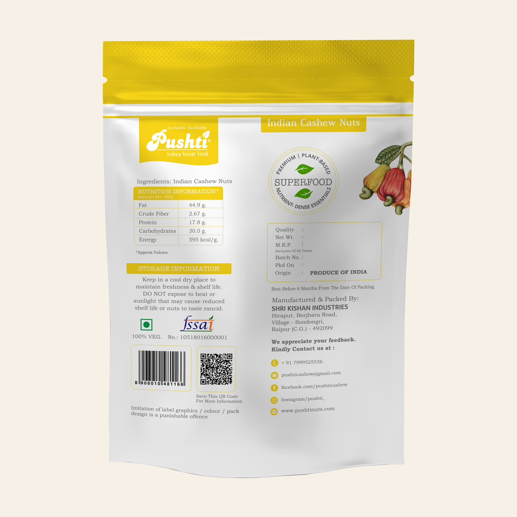 CASHEW NUTS 100 GRAMS