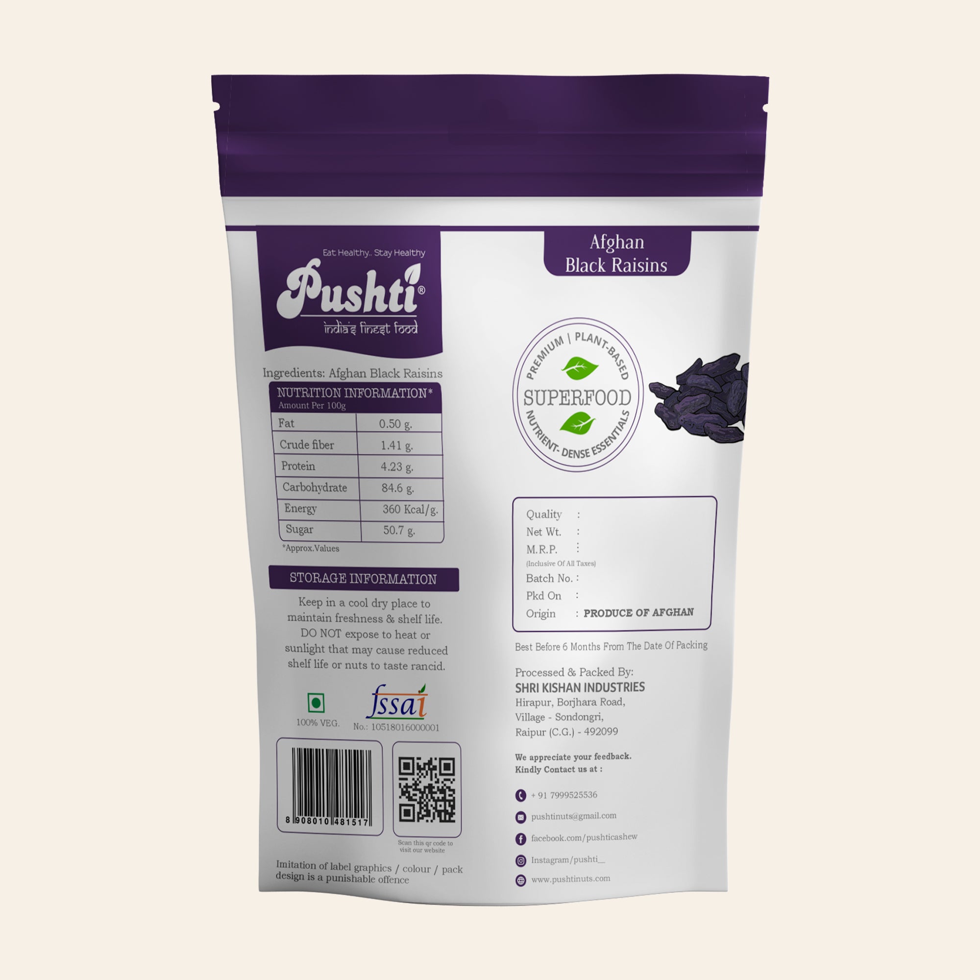 BLACK RAISINS SEEDED