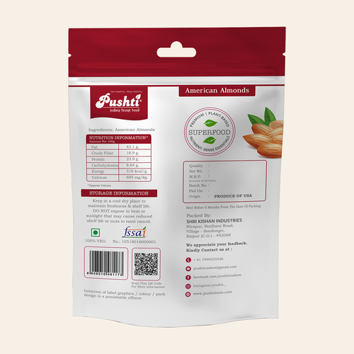 AMERICAN ALMONDS - 100 GRAMS