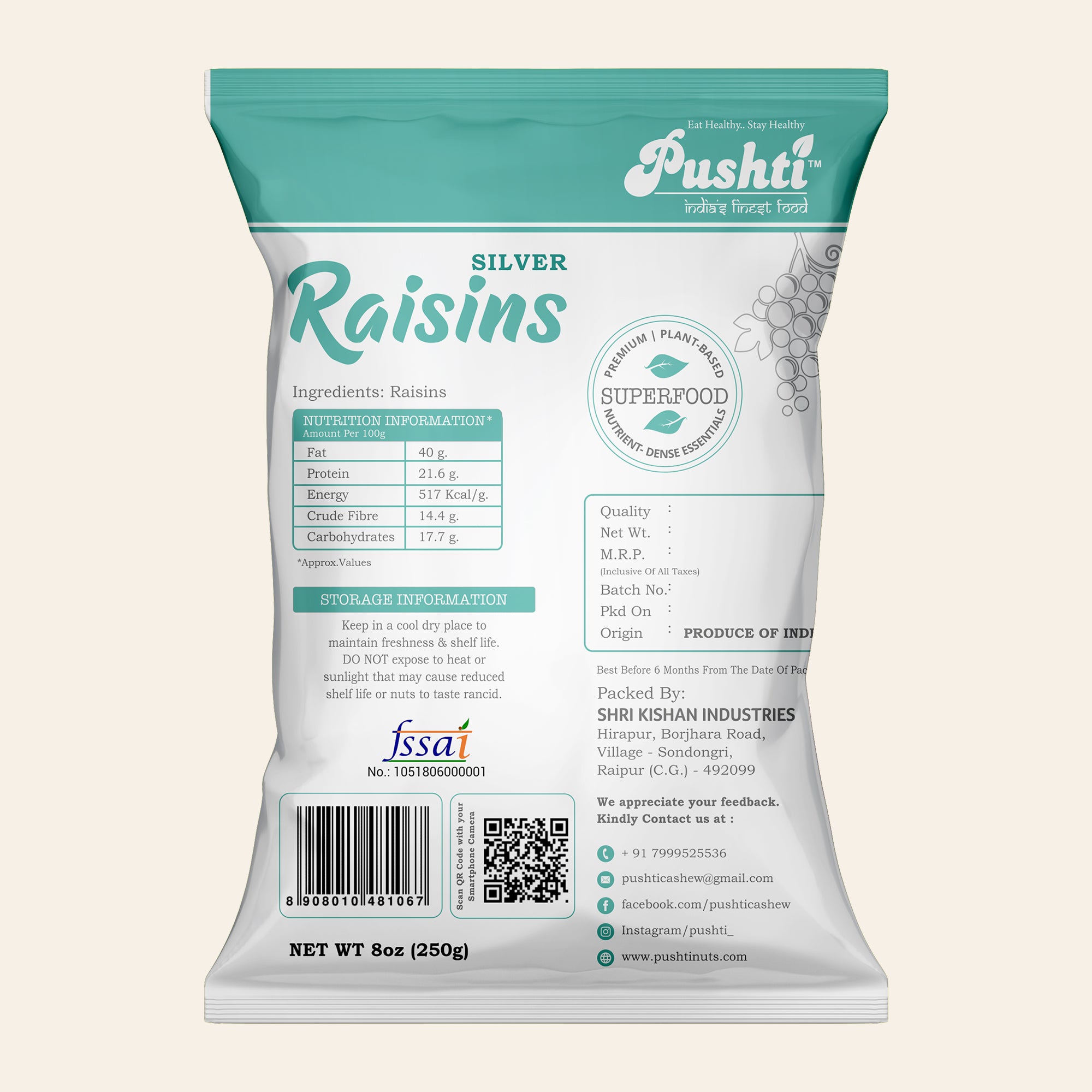 RAISINS SILVER