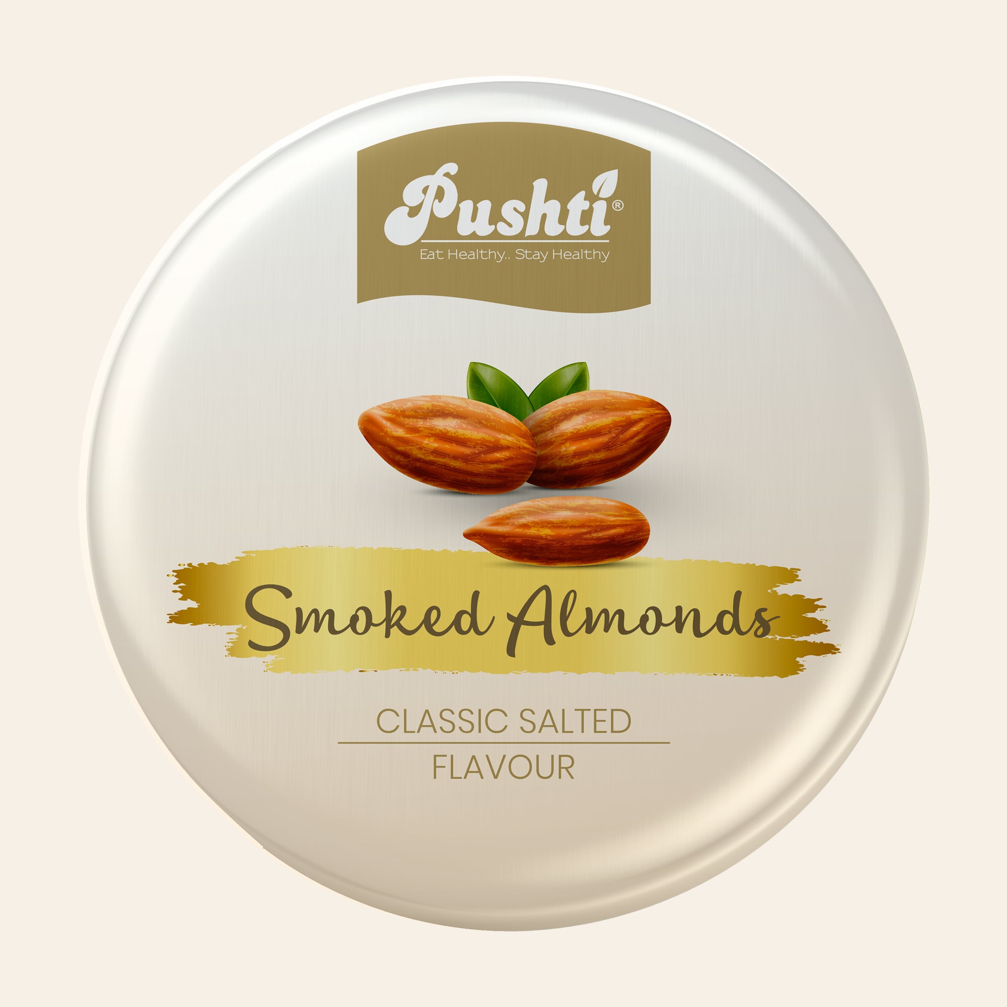 SMOKED ALMONDS TIN 50 GRAMS