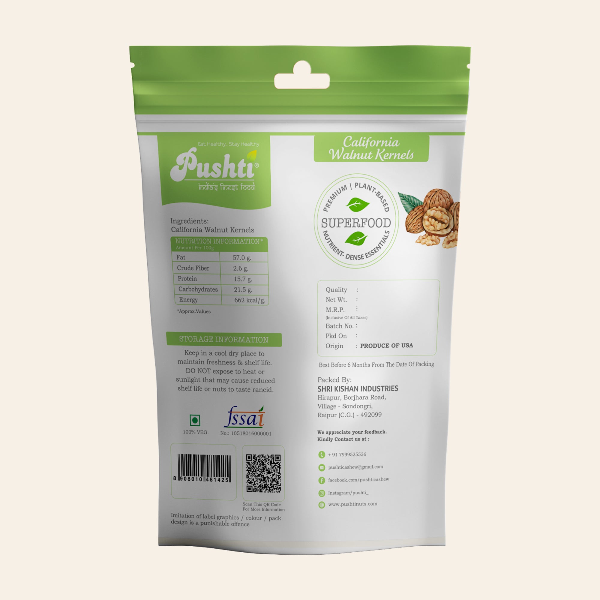 CALIFORNIA WALNUT KERNELS GOLD