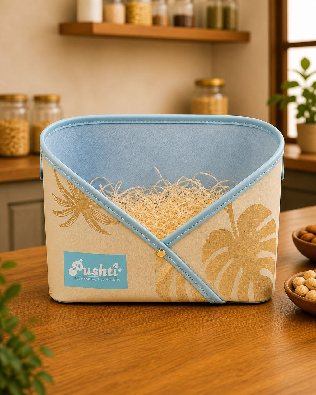 SKY BLUE TROPICAL BASKET