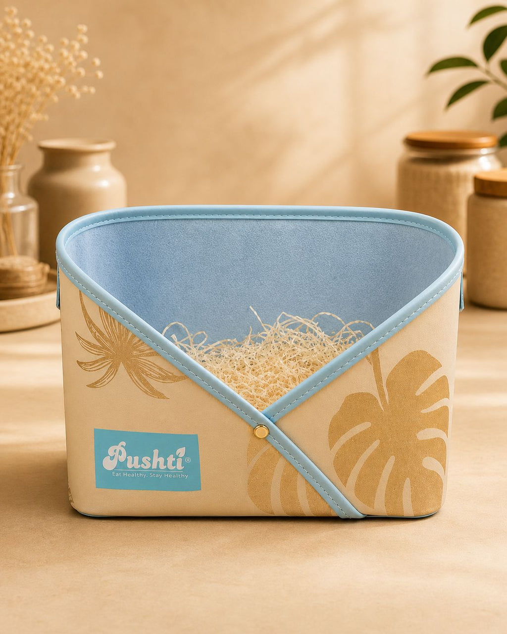 SKY BLUE TROPICAL BASKET