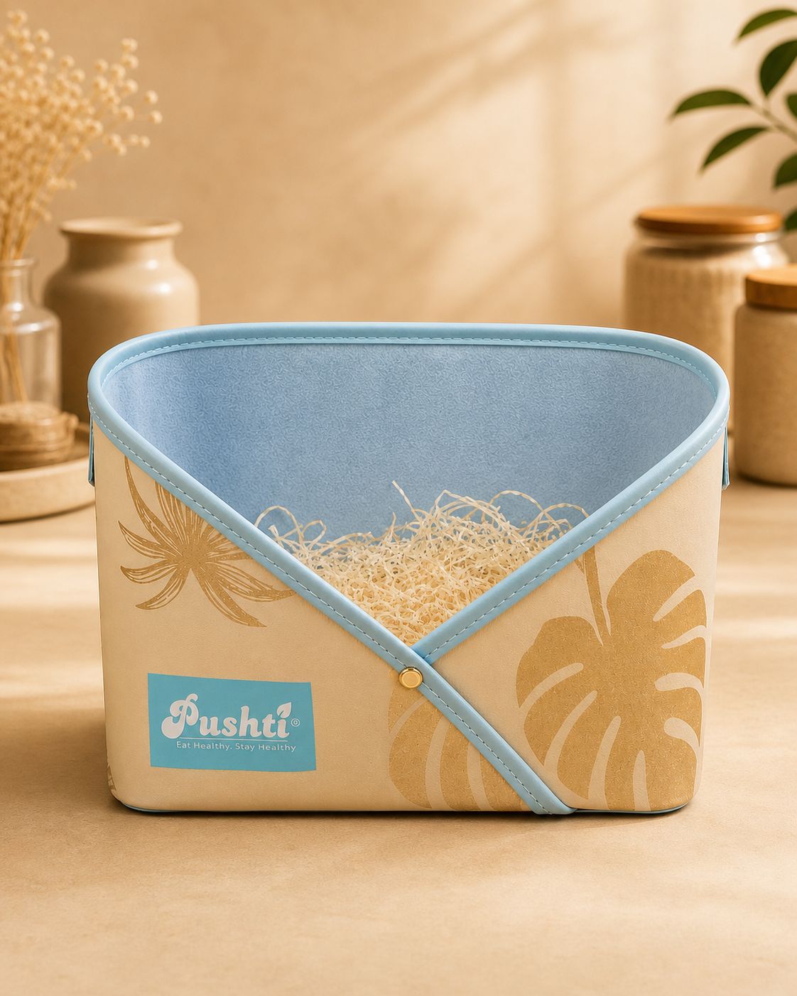 SKY BLUE TROPICAL BASKET