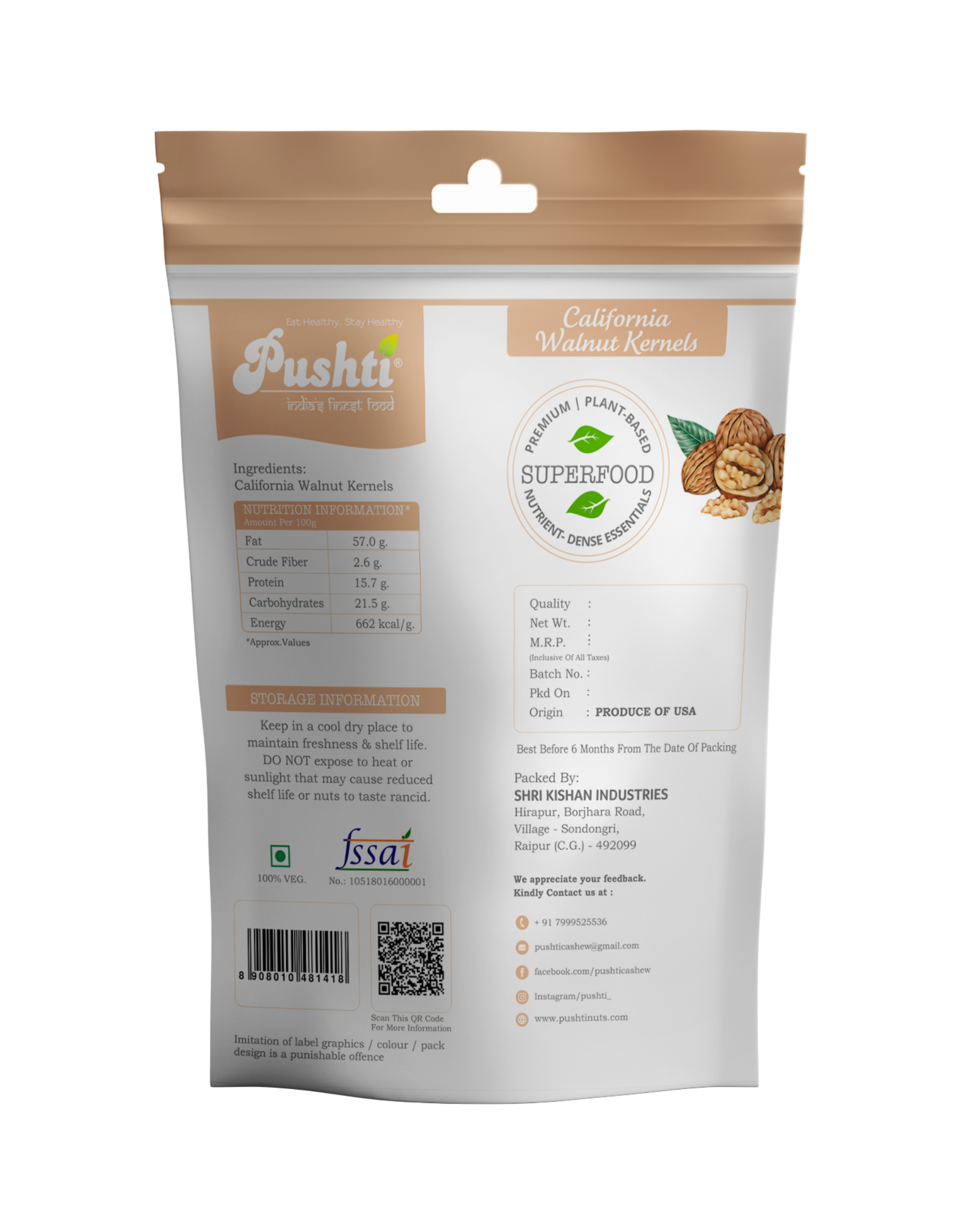 CALIFORNIA WALNUT KERNELS SILVER