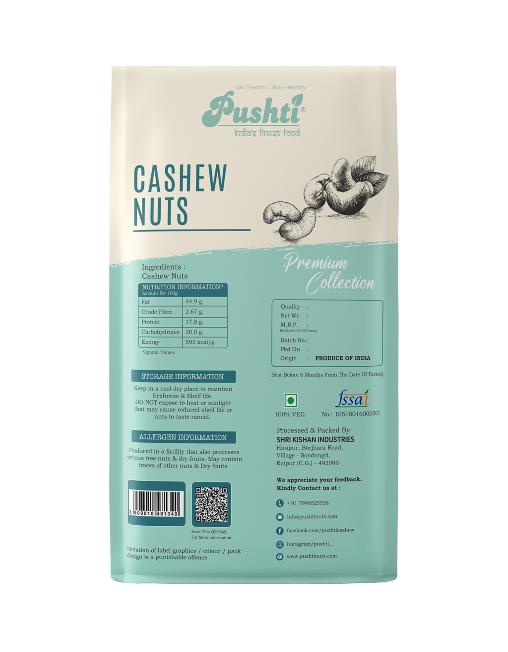 CASHEW NUTS  200G