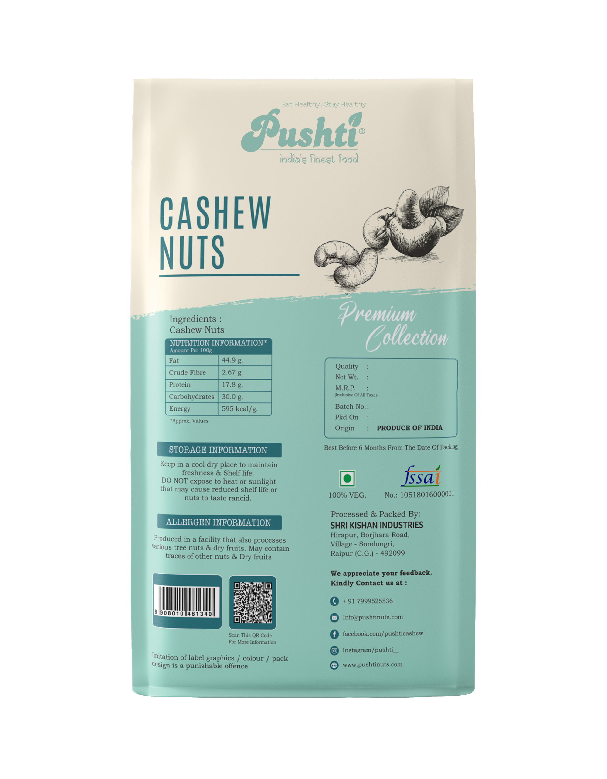 CASHEW NUTS  200G