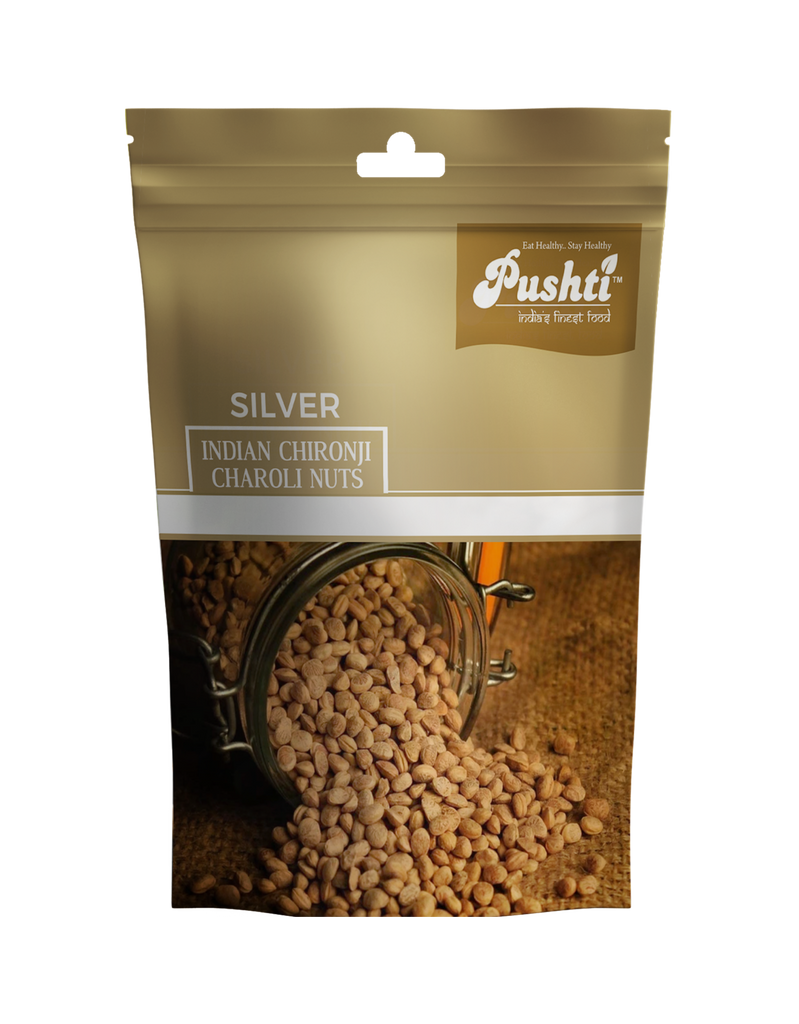 Pushti Indian Chironji Charoli Nuts - Silver