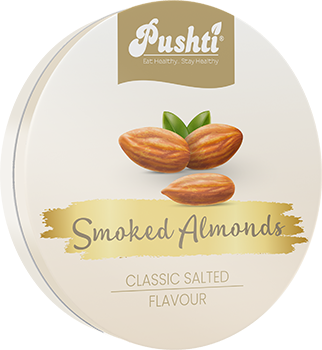 SMOKED ALMONDS TIN 50 GRAMS